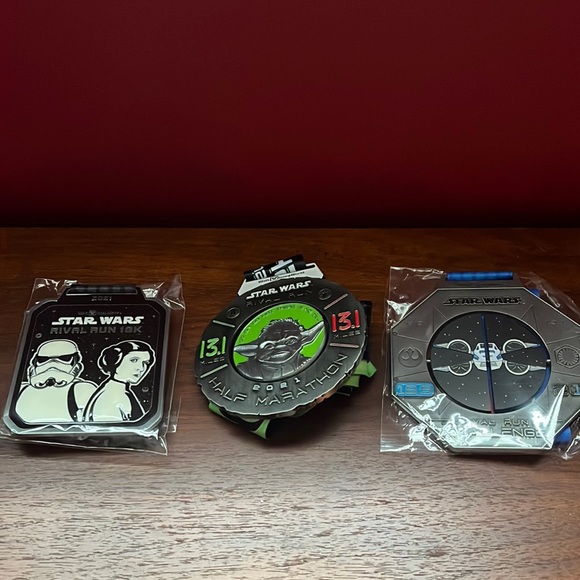 Star Wars Rival Run 2021 Virtual Race Medals (set of 3) - Picture 1 of 8